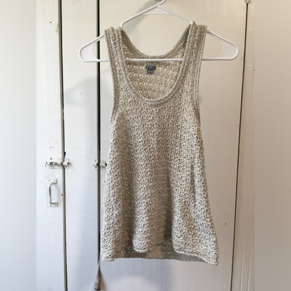 Aerie Cream Knit Tank Top